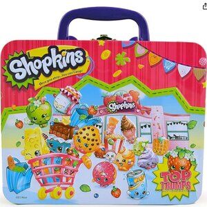 Shopkins Top Trumps Collectors Tin with Who's The Super Shopper Card Game NEW